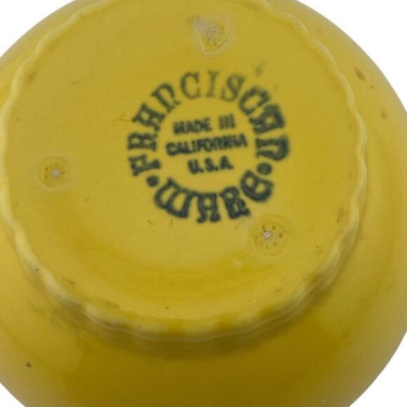 Franciscan Ware 1940's Yellow Toastmaster Junior Toast Jam Container Jar Cup - Picture 4 of 10